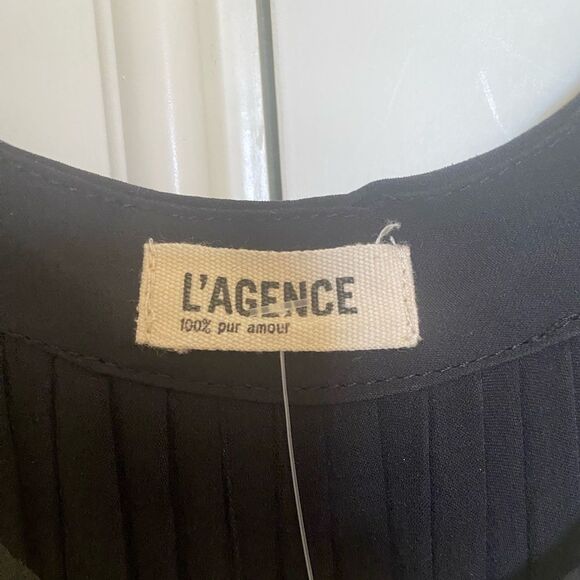 L'AGENCE Black Silk Halter Neck Cocktail Dress 8 - Picture 5 of 8